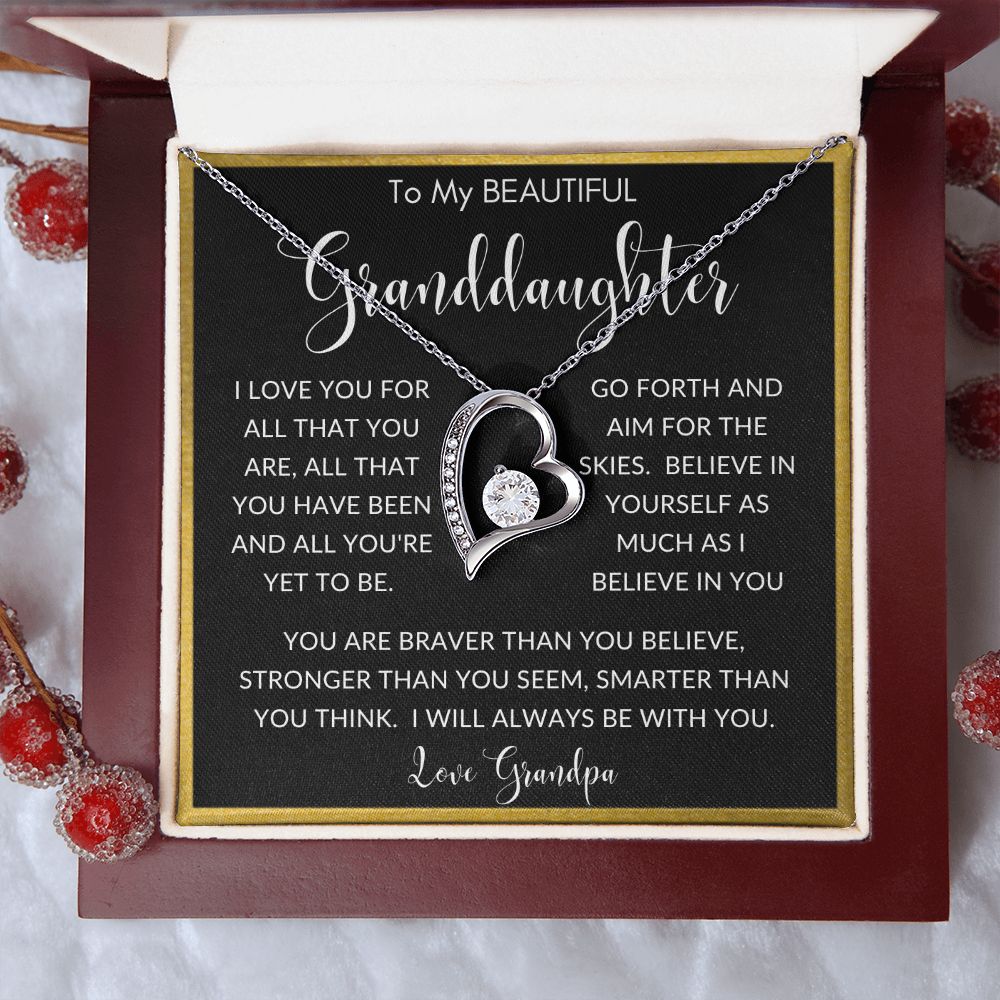 To My Beautiful Granddaughter from Grandpa | Forever Love Necklace