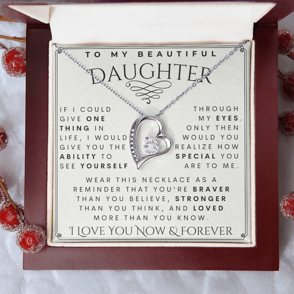 To My Daughter, Daughter Necklace, Daughter Birthday, Daughter Christmas Gift, Daughter Gift Ideas, Father Mother Daughter Gift