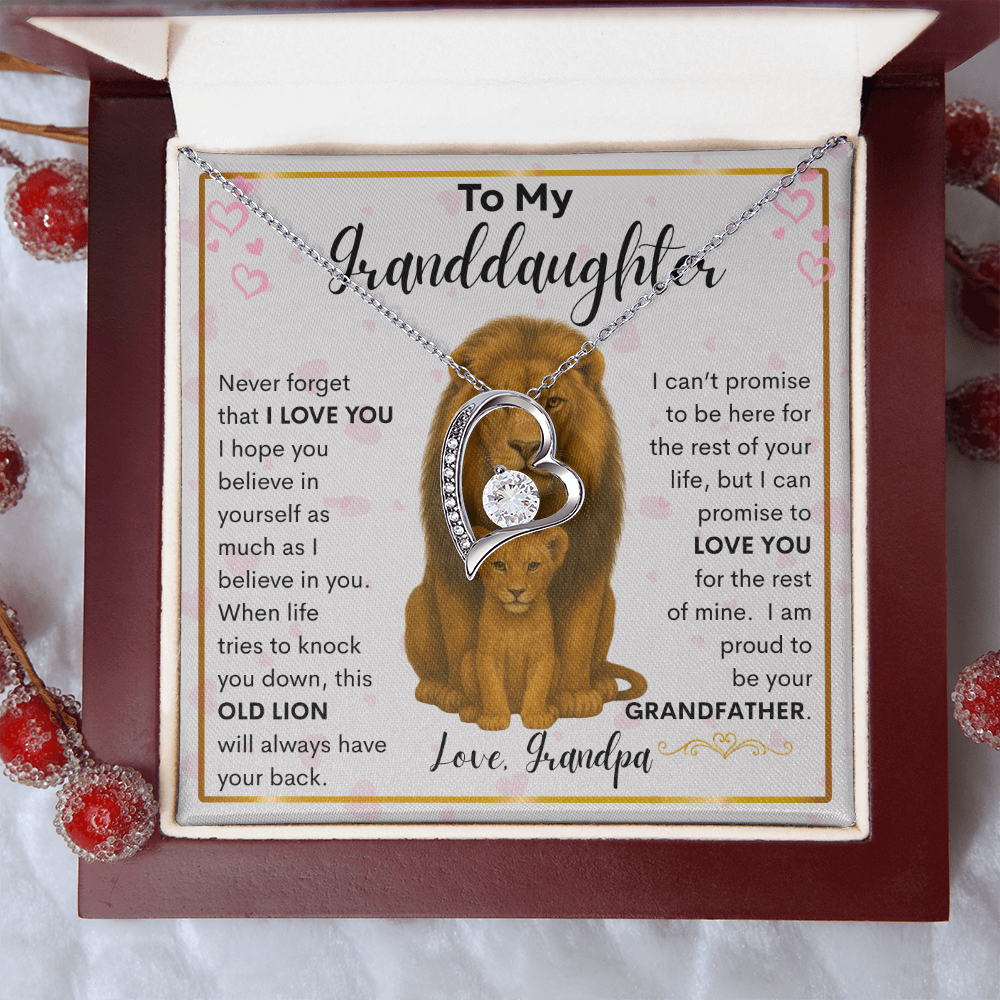 Gift for Granddaughter "I Believe In You" Love Knot Necklace