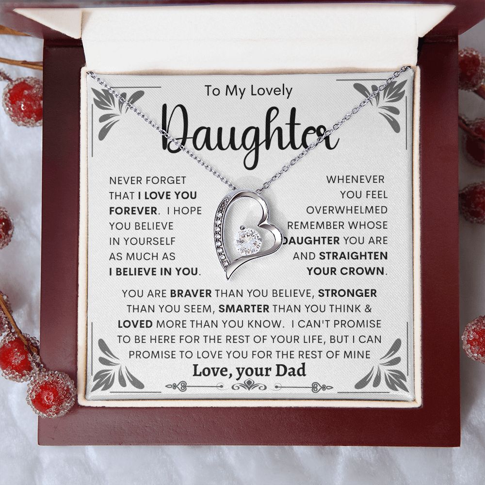 To My Lovely Daughter | Forever Love Necklace