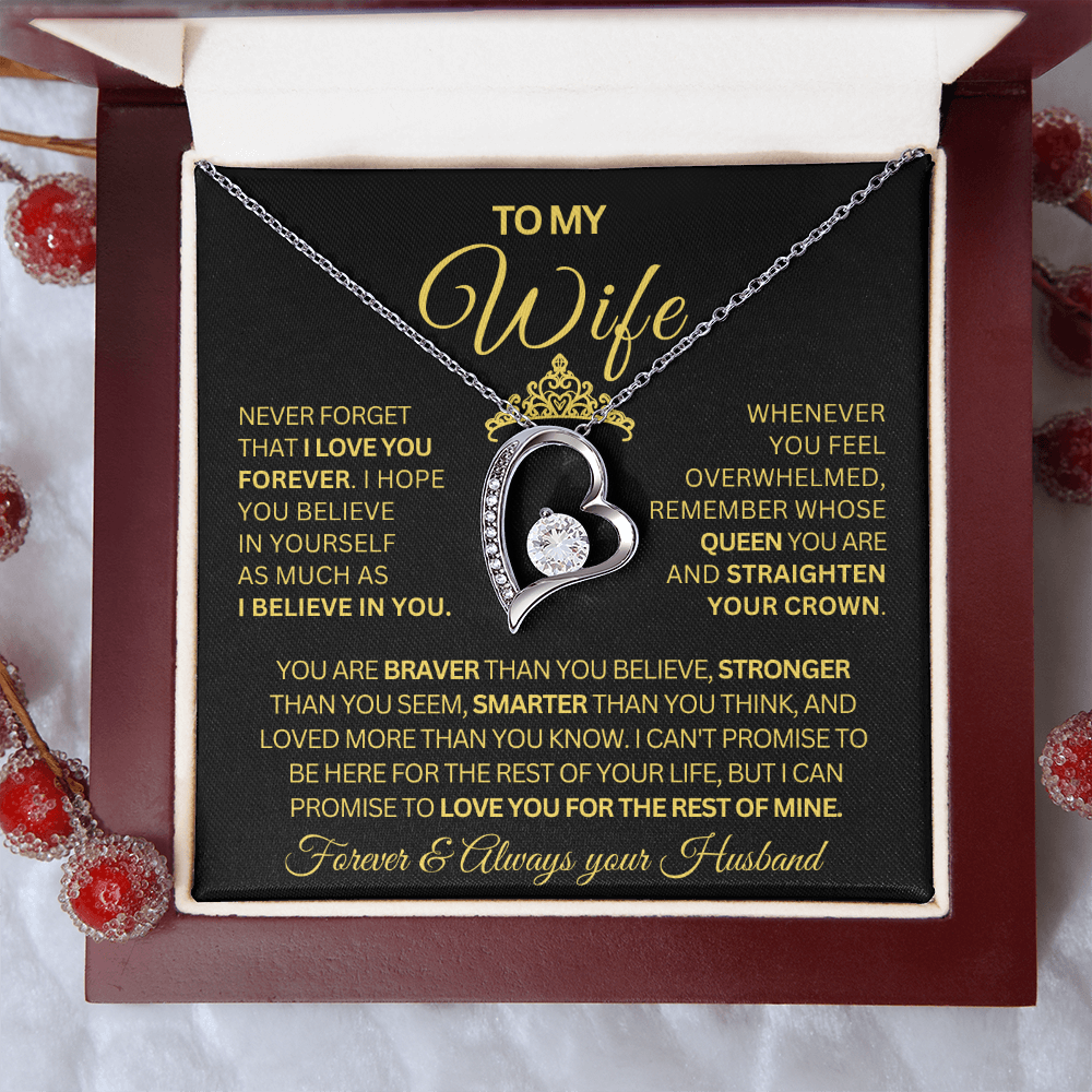 Gift for Wife | Forever Love Necklace | You Are My Queen