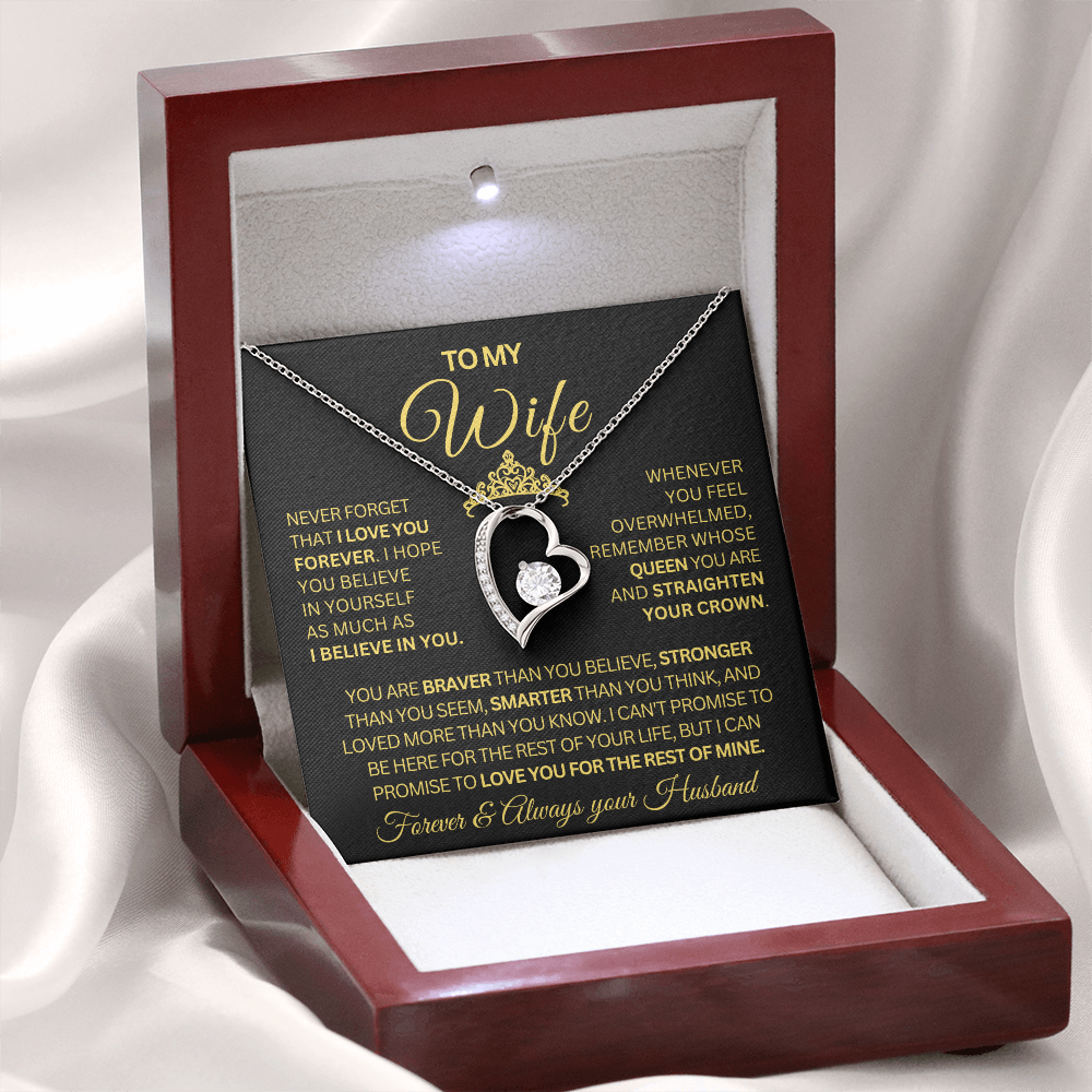 Gift for Wife | Forever Love Necklace | You Are My Queen