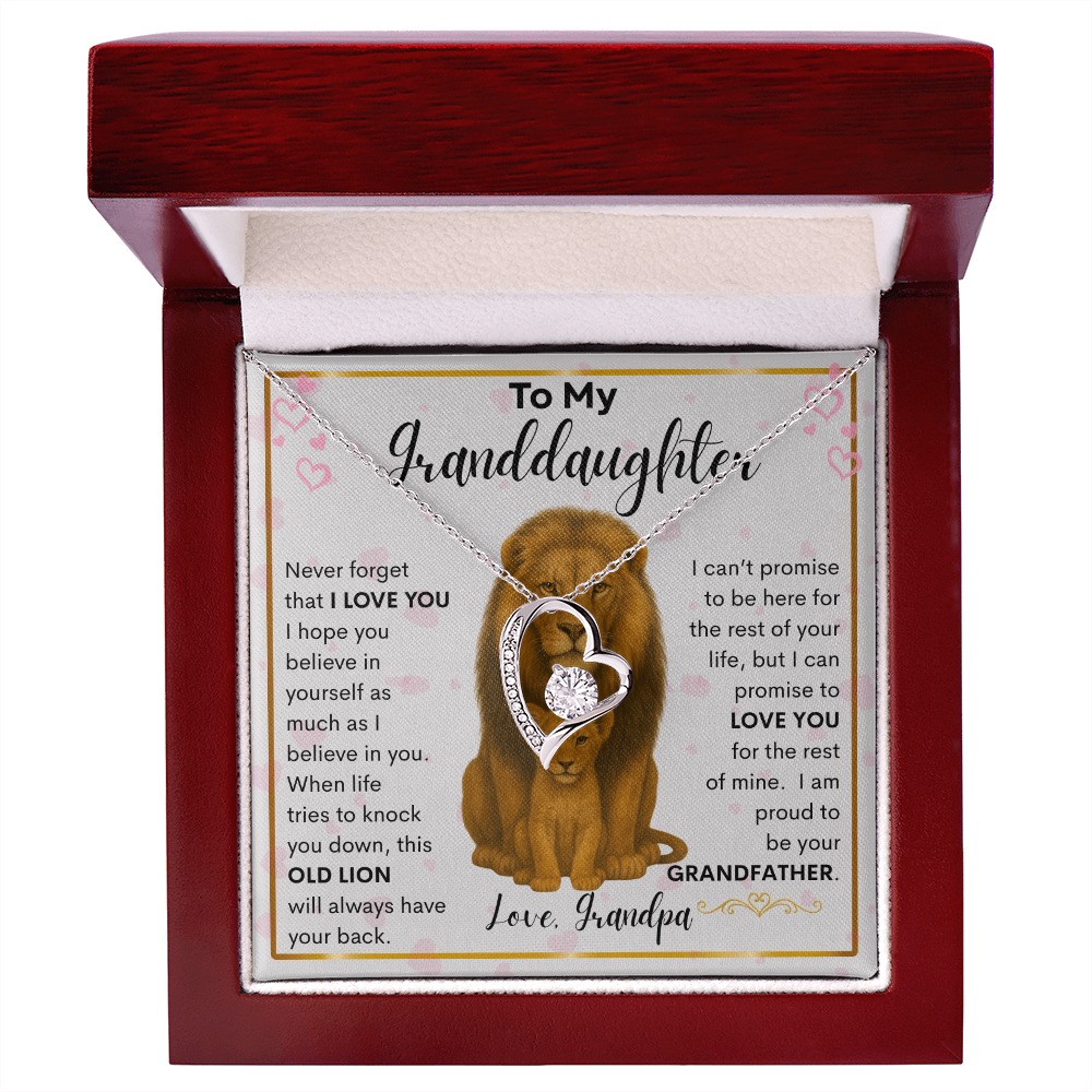 Gift for Granddaughter "I Believe In You" Love Knot Necklace