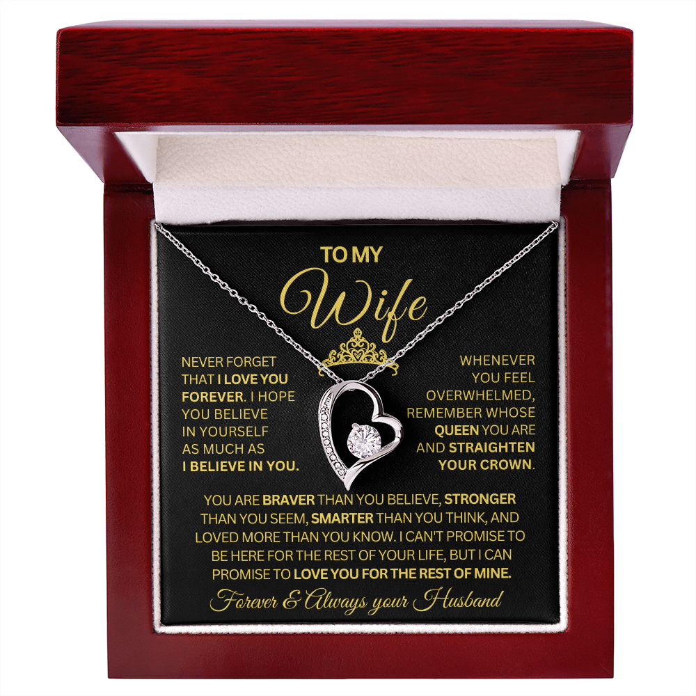 Gift for Wife | Forever Love Necklace | You Are My Queen
