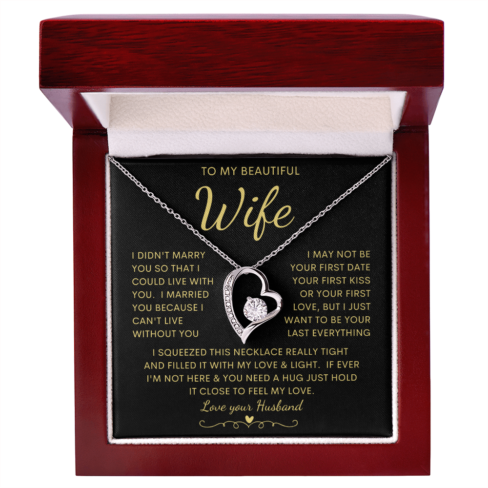 To My Beautiful Wife Forever Love Necklace