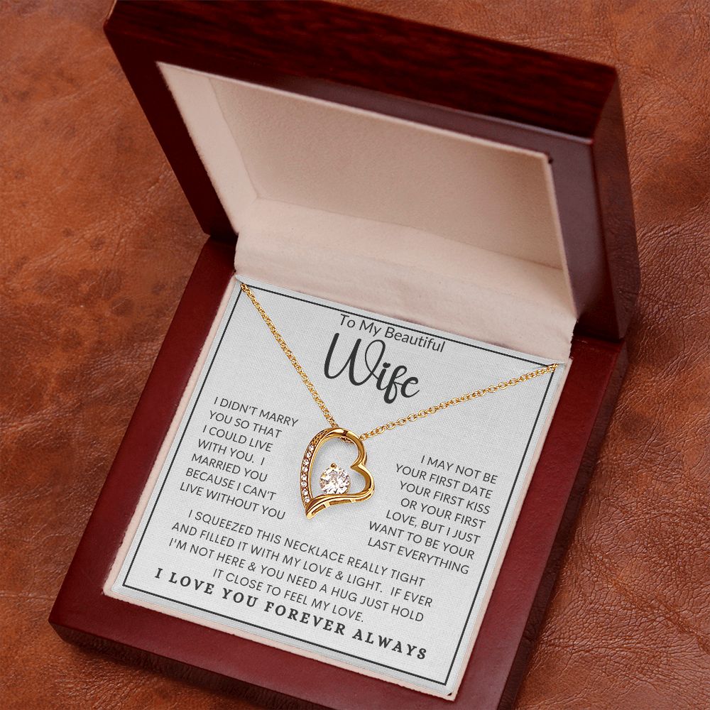 To My Beautiful Wife | Forever Love Necklace