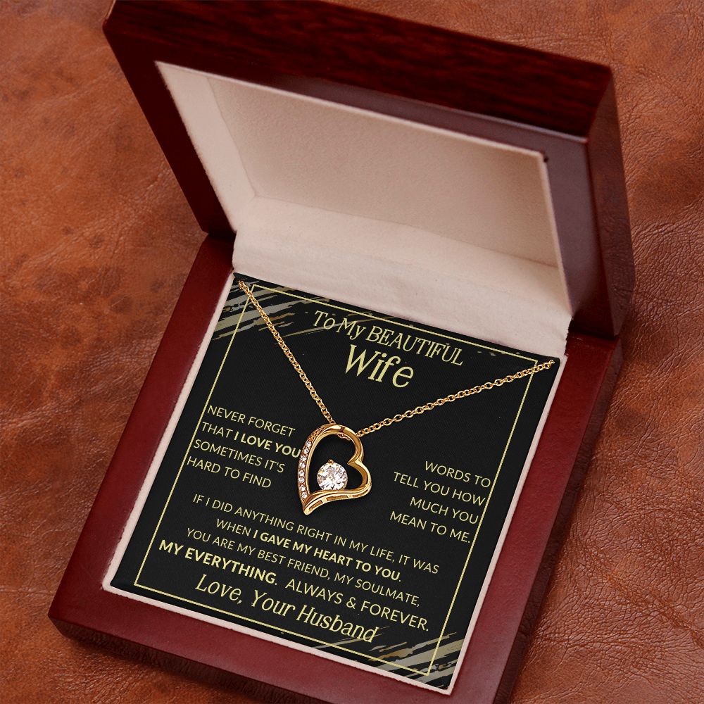 To My Beautiful Wife | Forever Love Necklace