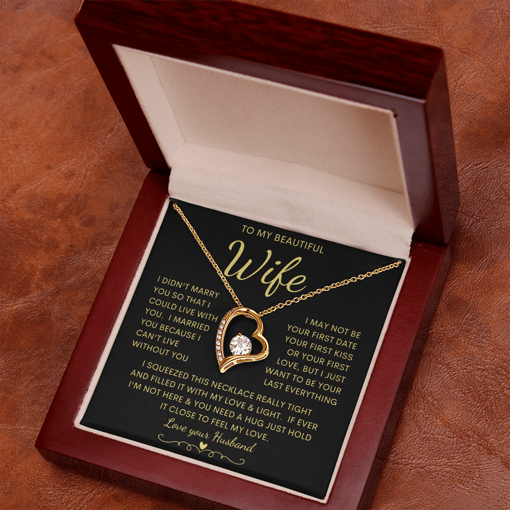 To My Beautiful Wife Forever Love Necklace