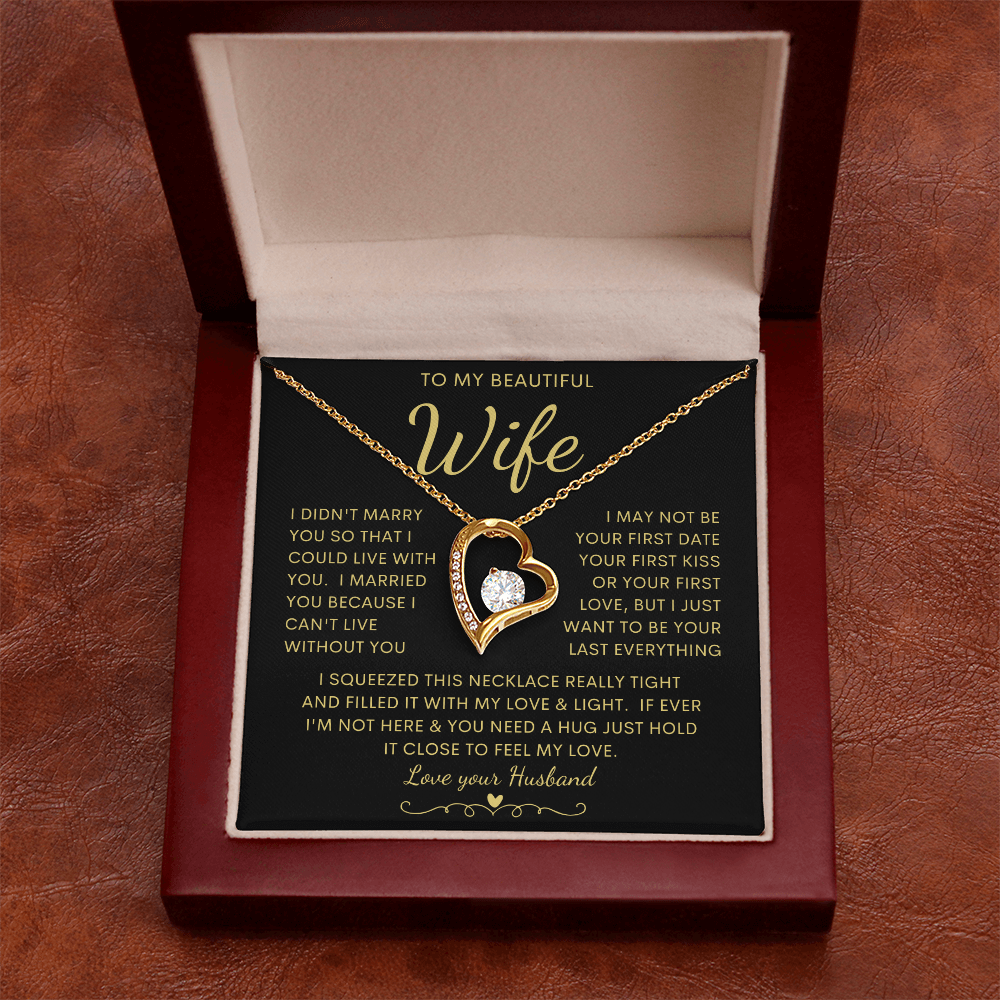 To My Beautiful Wife Forever Love Necklace