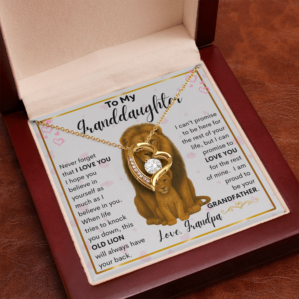 Gift for Granddaughter "I Believe In You" Love Knot Necklace