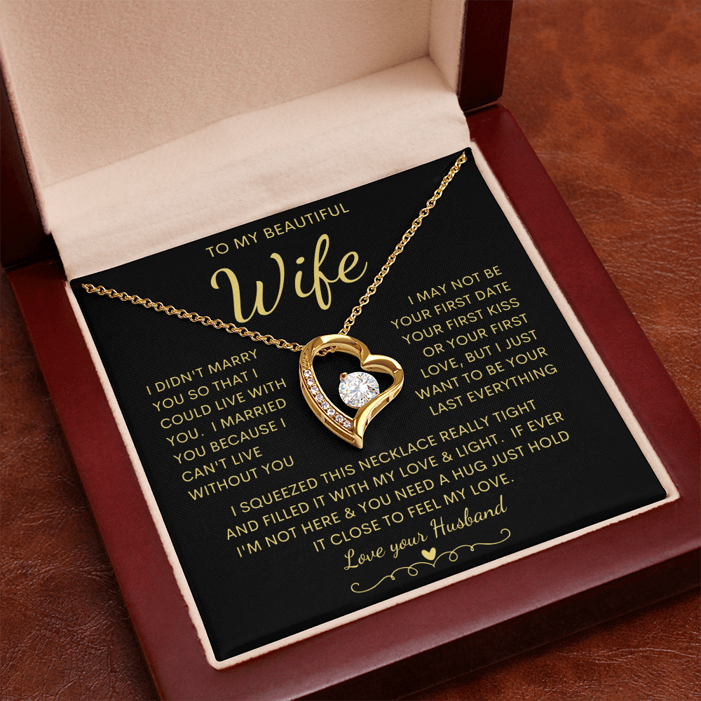 To My Beautiful Wife Forever Love Necklace