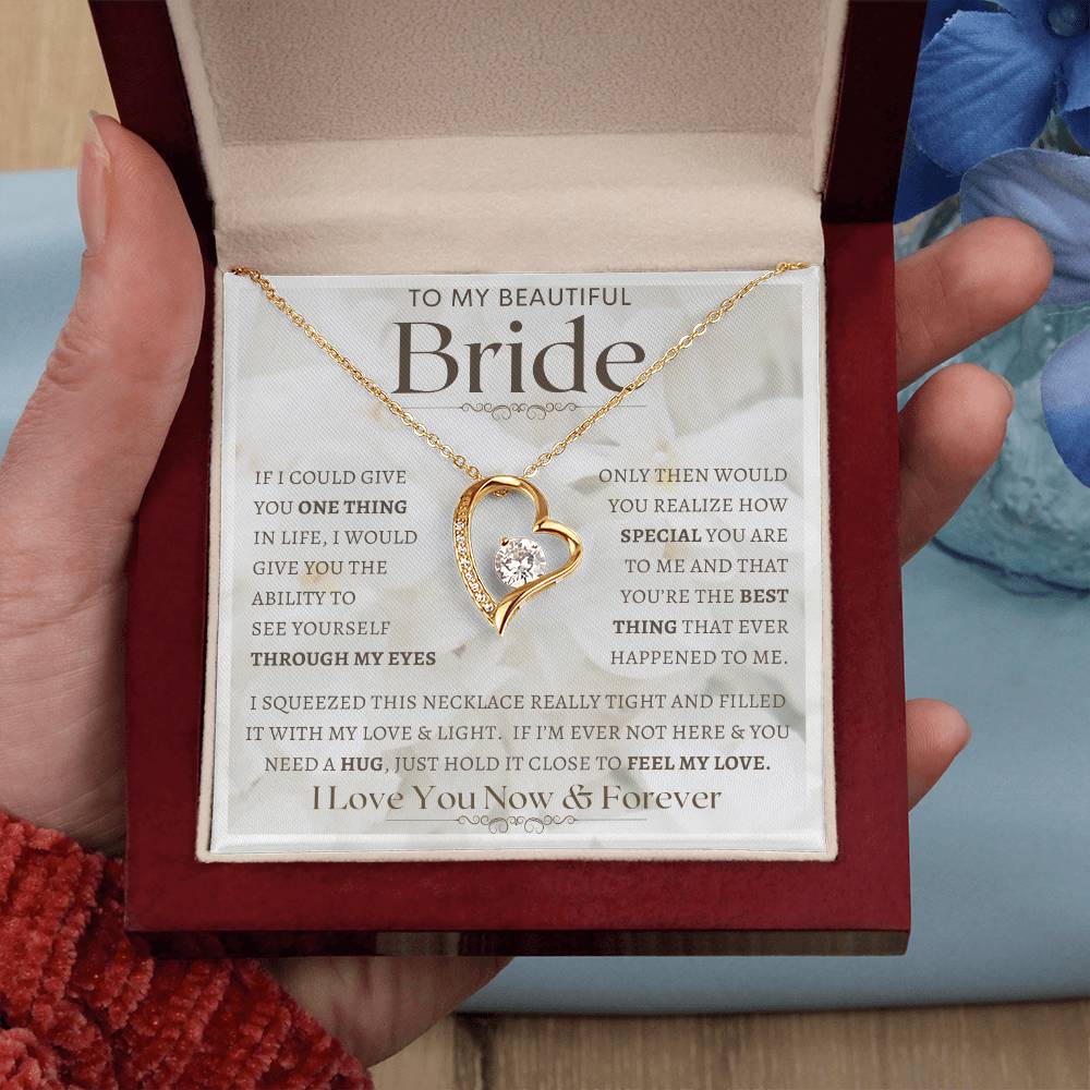 To My Bride Necklace, Anniversary Gift, Wife Gift Ideas, Wedding Gift From Husband, Wife Birthday Gift, Romantic Gift Wife, Anniversary Wife