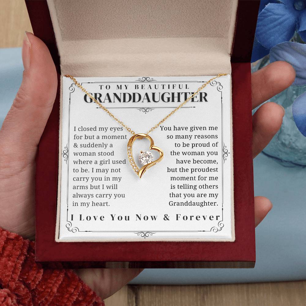 To My Granddaughter - Forever Love Necklace