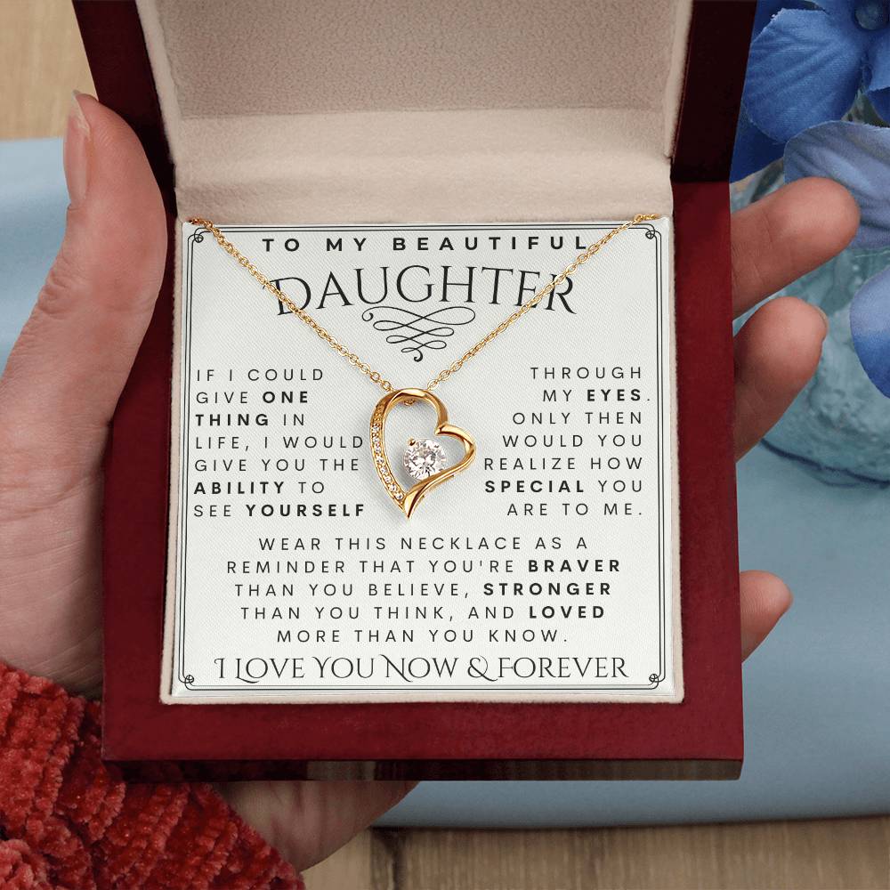 To My Daughter, Daughter Necklace, Daughter Birthday, Daughter Christmas Gift, Daughter Gift Ideas, Father Mother Daughter Gift