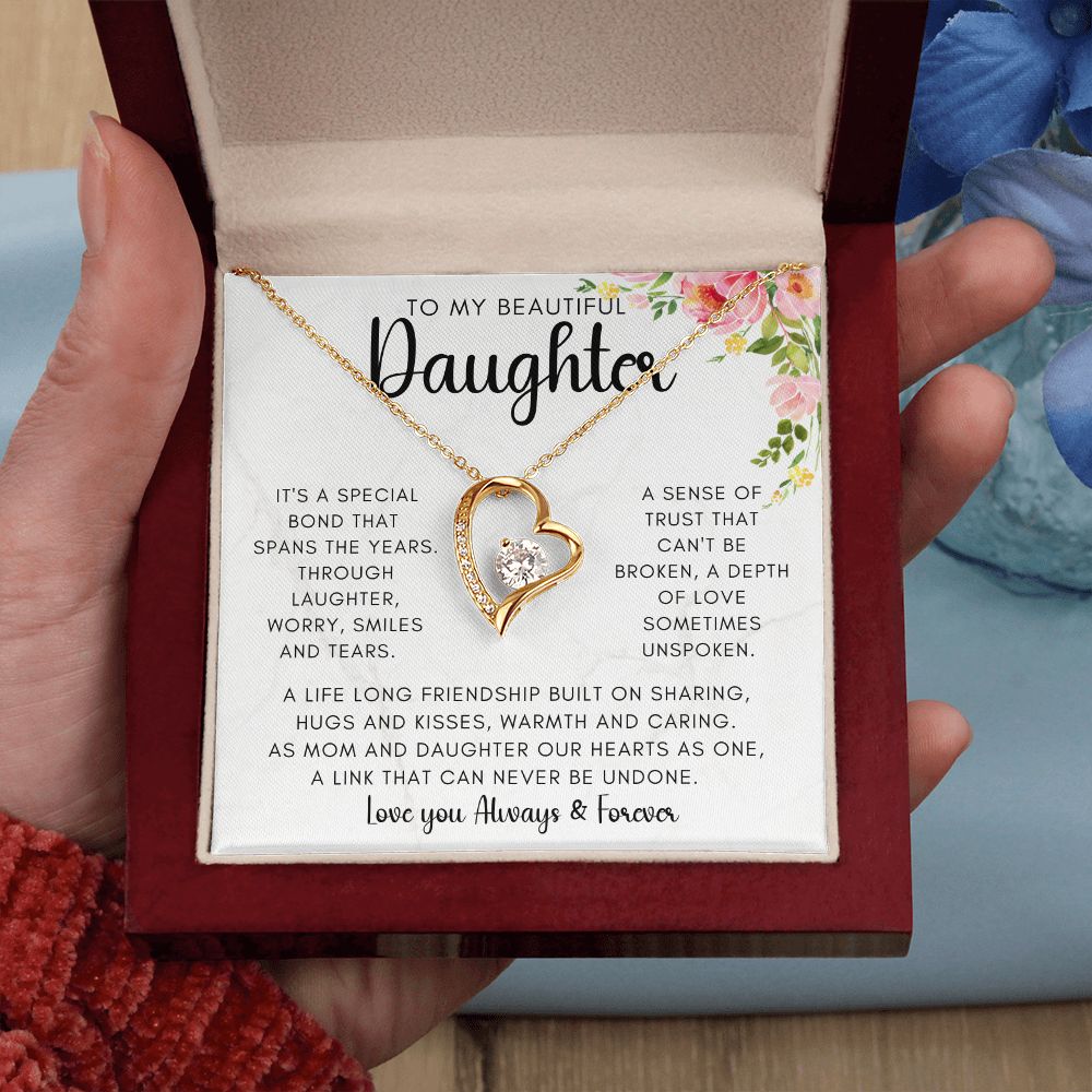 To My Beautiful Daughter | Forever Love Necklace