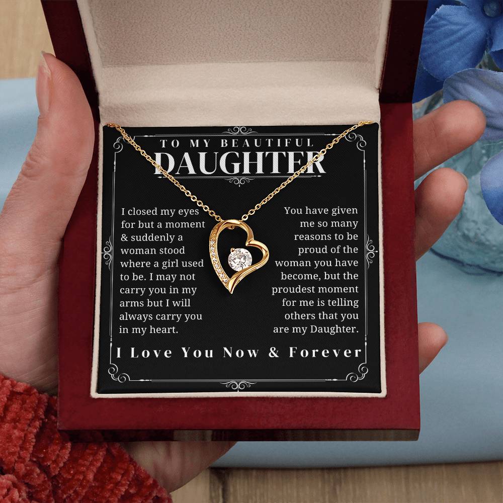 To My Beautuful Daughter - Forever Love Necklace