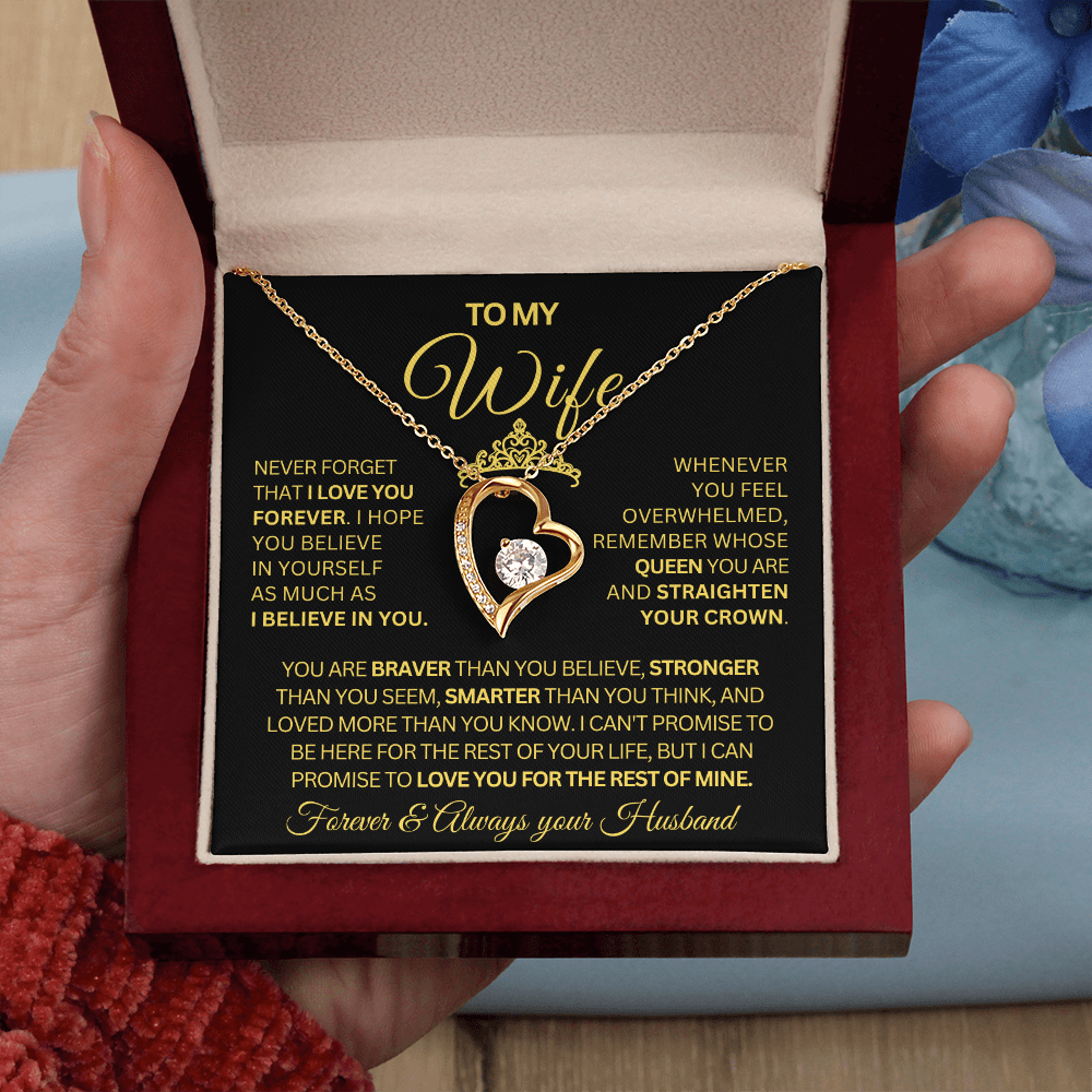 Gift for Wife | Forever Love Necklace | You Are My Queen