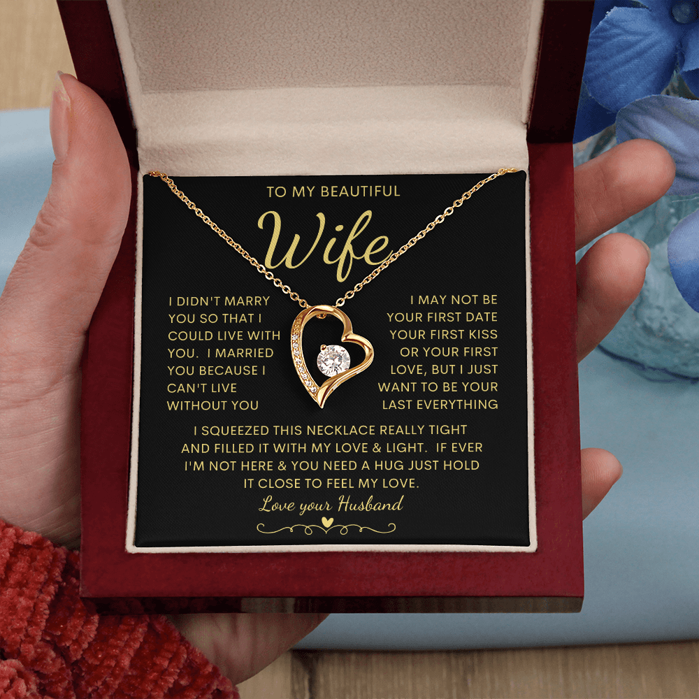 To My Beautiful Wife Forever Love Necklace