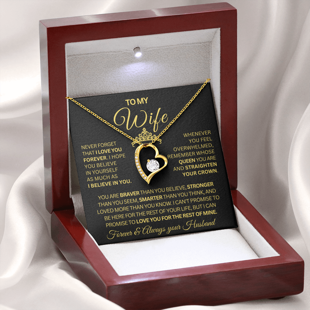 Gift for Wife | Forever Love Necklace | You Are My Queen