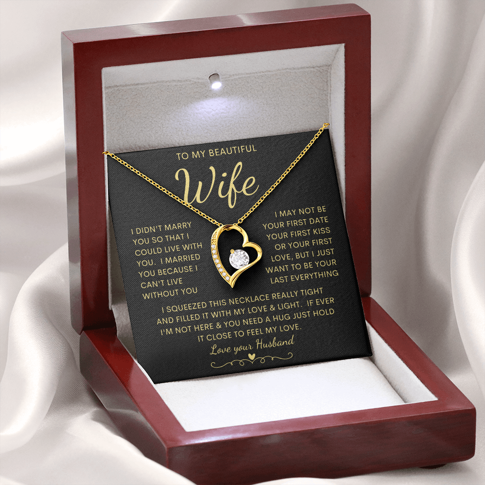 To My Beautiful Wife Forever Love Necklace