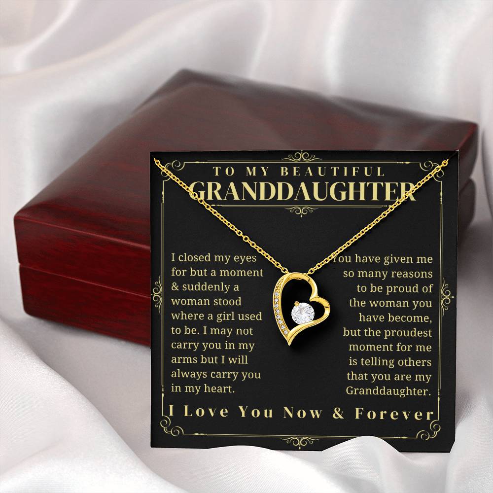 To My granddaughter - Granddaughter Gift - Granddaughter Necklace - Birthday Necklace - Graduation Gift - Gift from Grandma/Grandpa