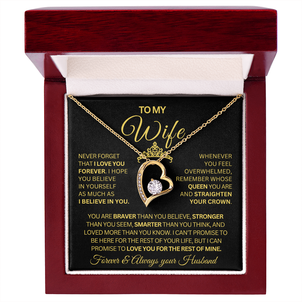 Gift for Wife | Forever Love Necklace | You Are My Queen