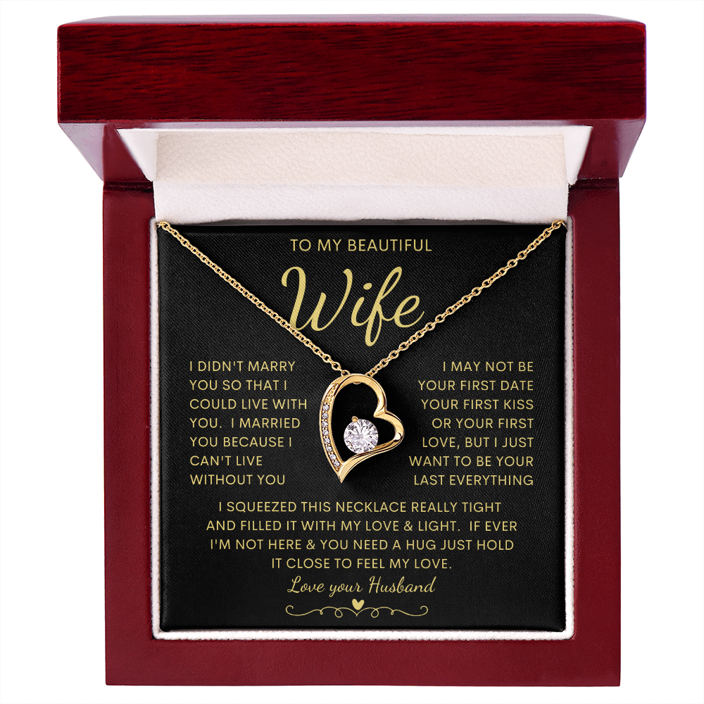 To My Beautiful Wife Forever Love Necklace