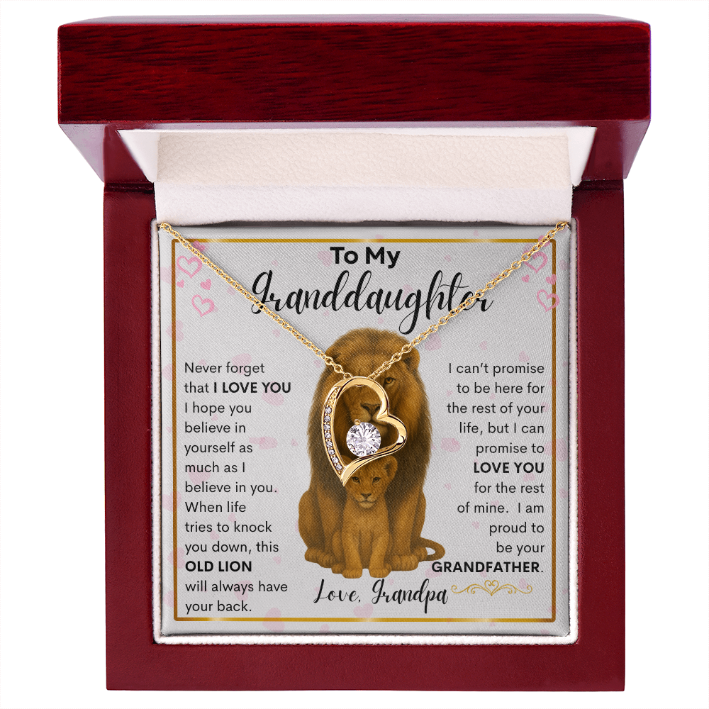 Gift for Granddaughter "I Believe In You" Love Knot Necklace