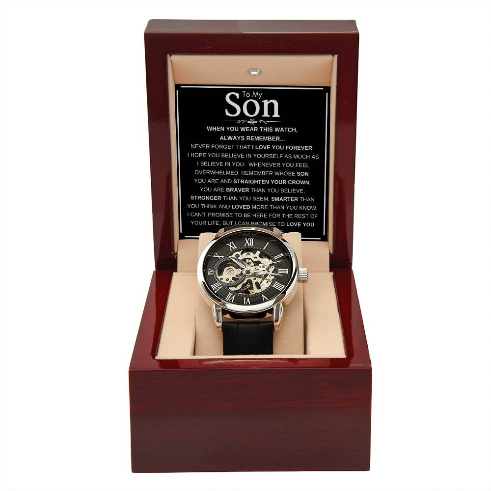 To My Son - Men's Openwork Watch