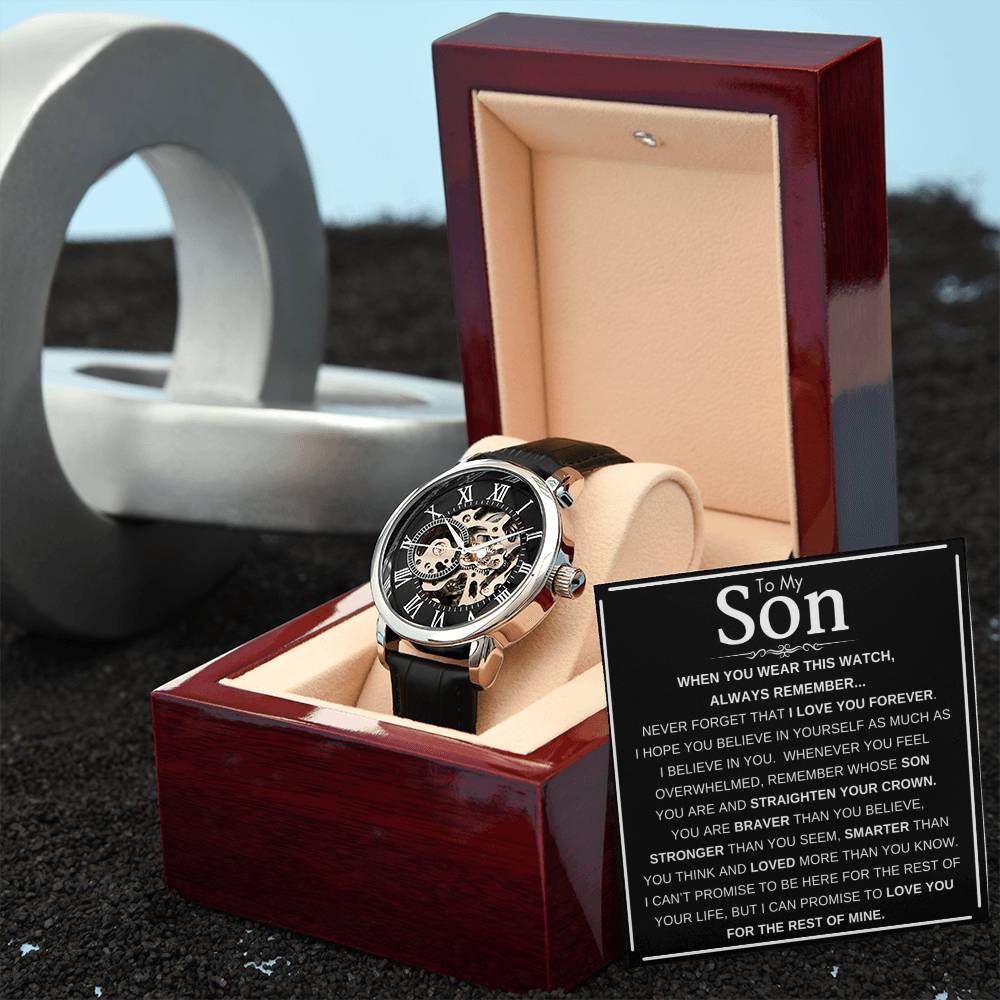 To My Son - Men's Openwork Watch
