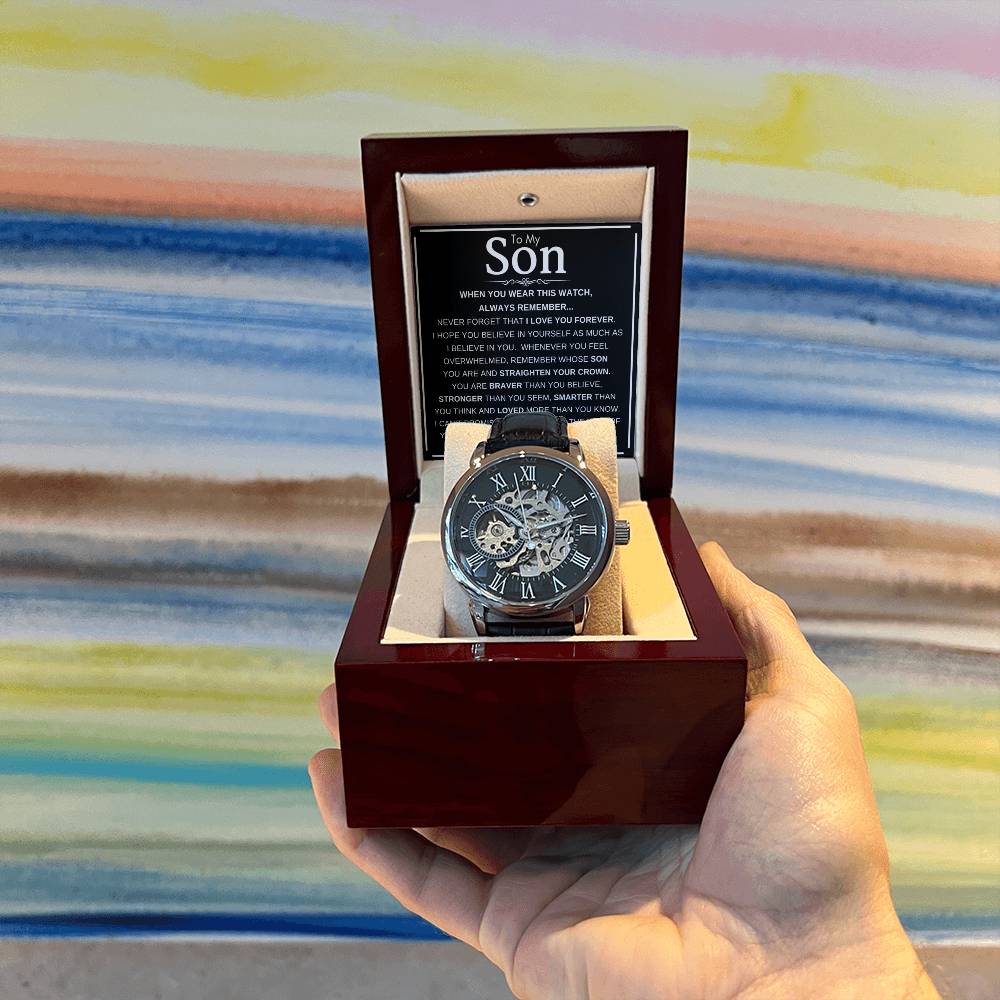 To My Son - Men's Openwork Watch