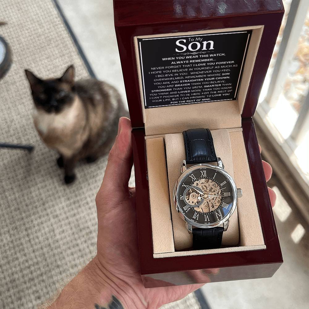 To My Son - Men's Openwork Watch