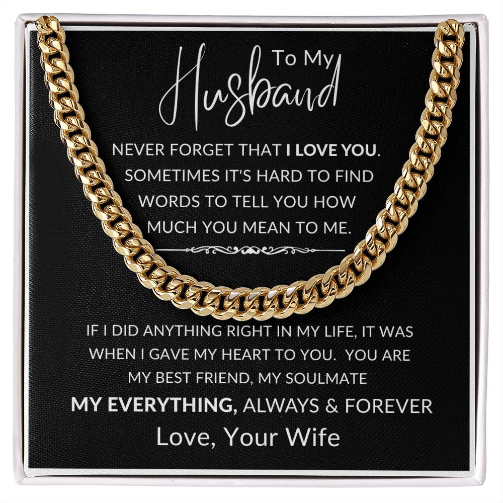 To My Husband | Cuban Link Chain