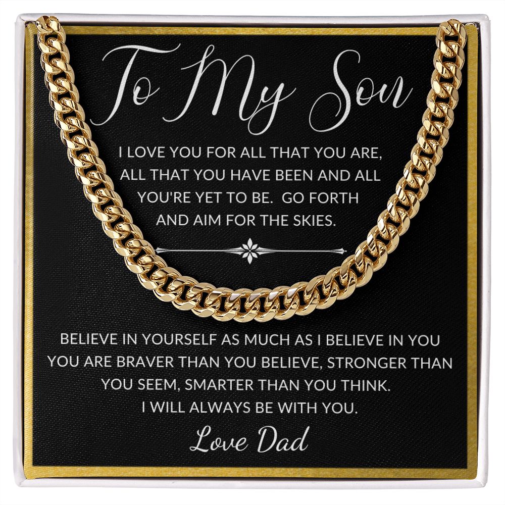 To My Son from Dad | Cuban Link Chain