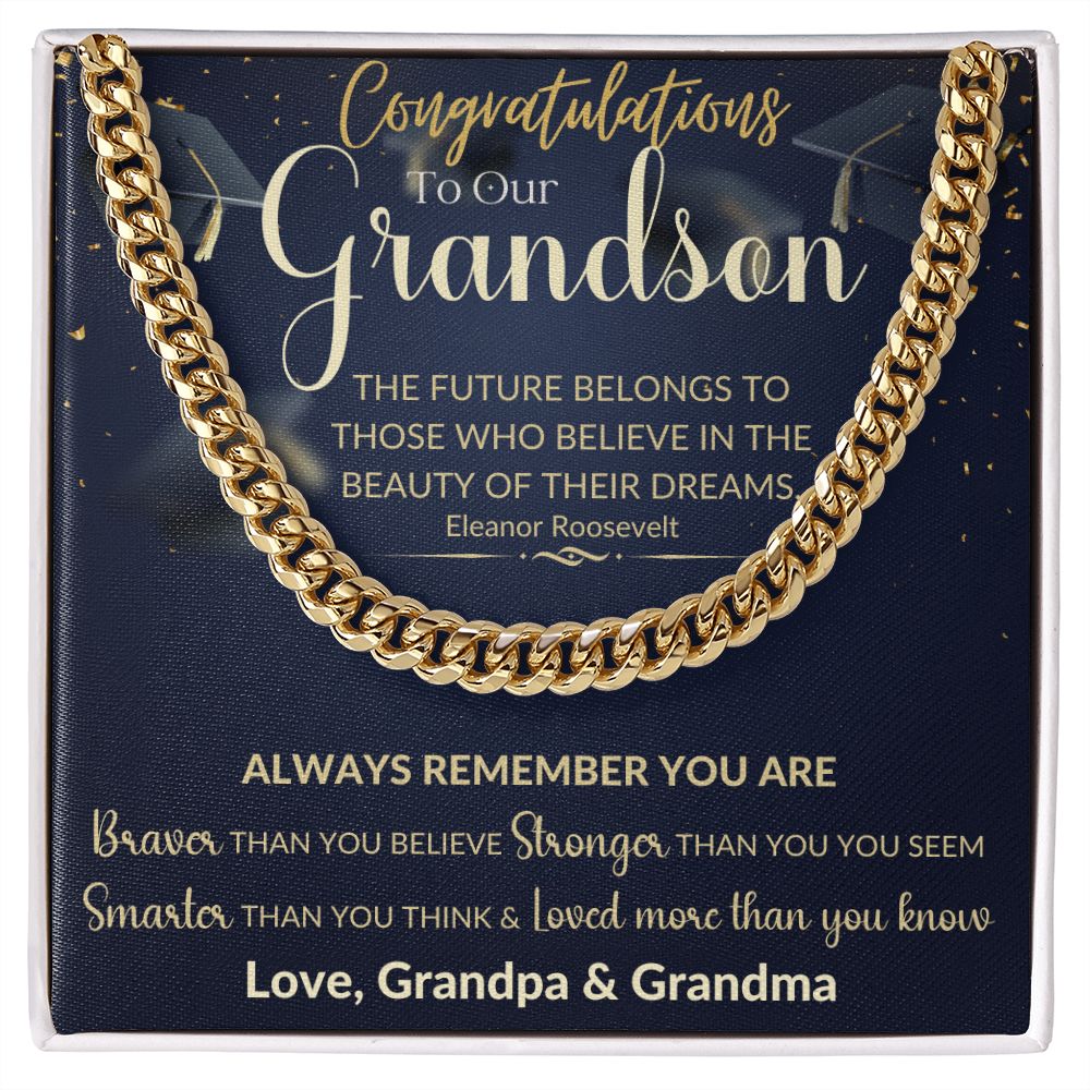 To Our Grandson | Cuban Link Chain