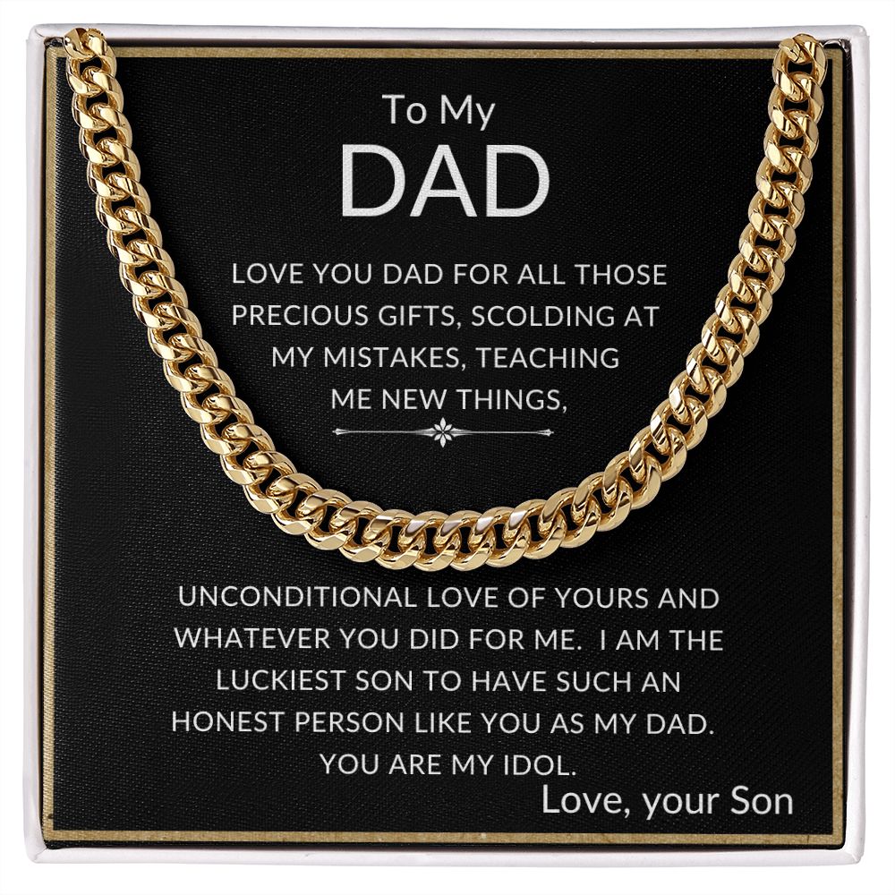 To My Dad | Cuban Link Chain