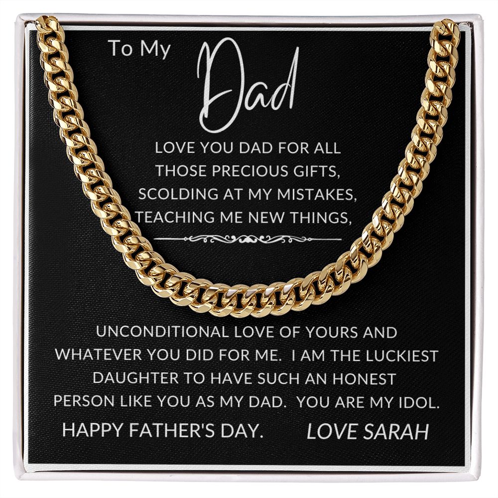 To My Dad | Cuban Link Chain
