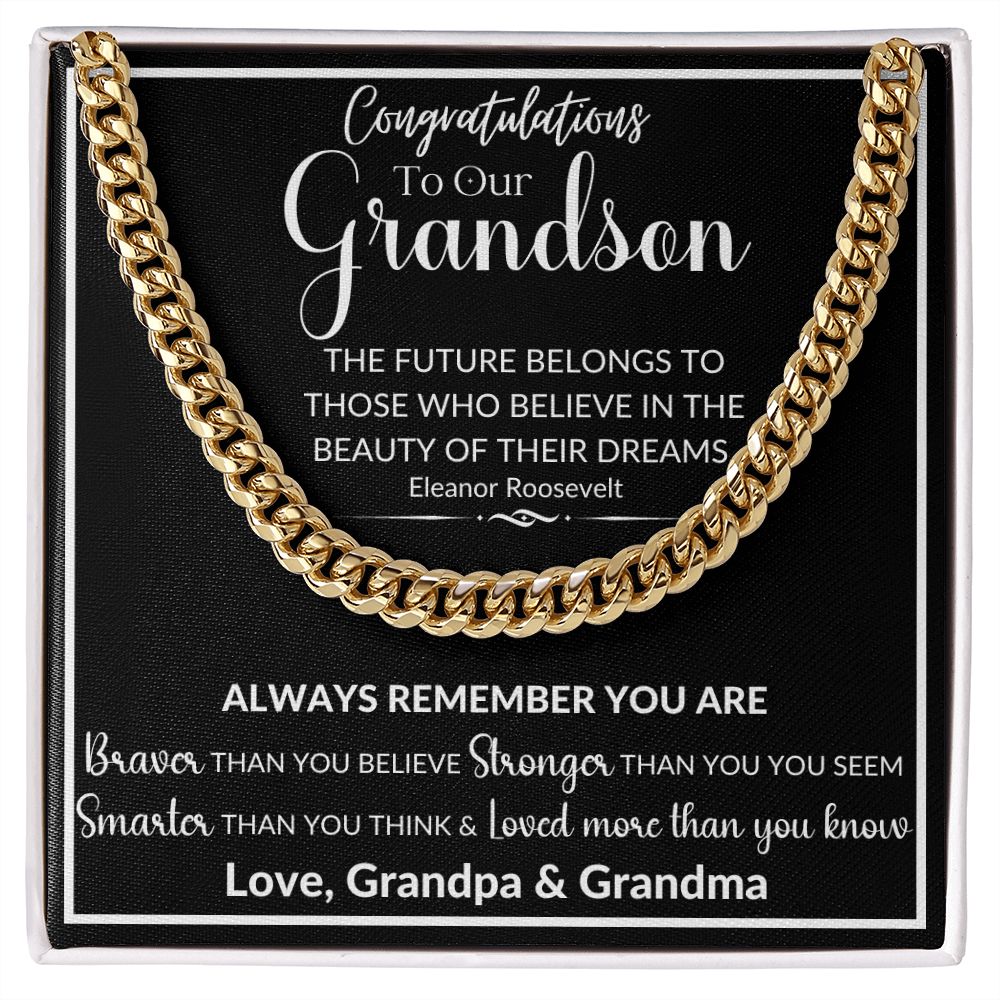 To Our Grandson | Cuban Link Chain