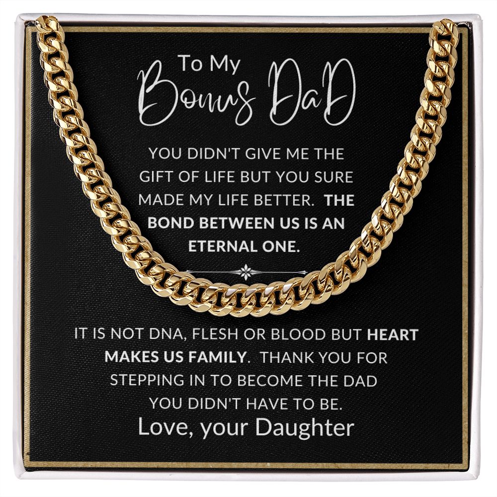 To My Bonus Dad | Cuban Link Chain