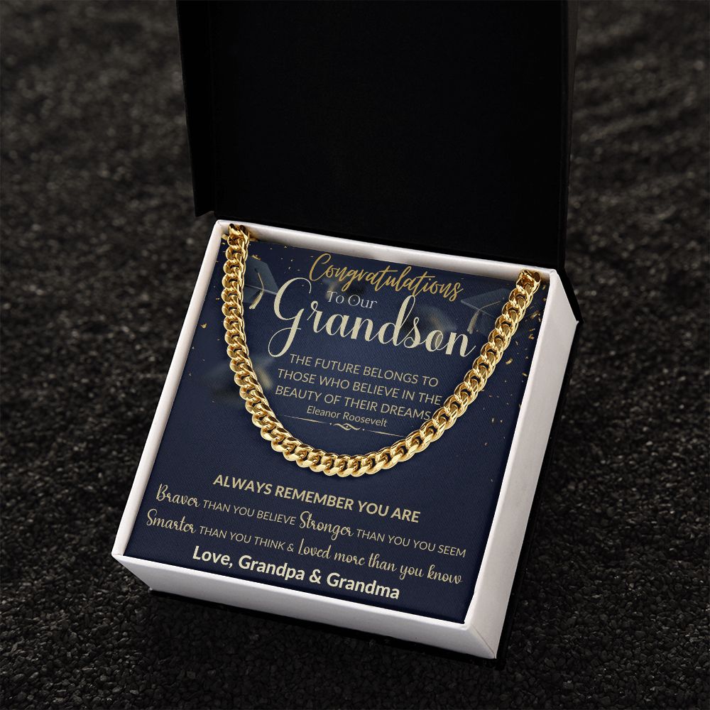 To Our Grandson | Cuban Link Chain