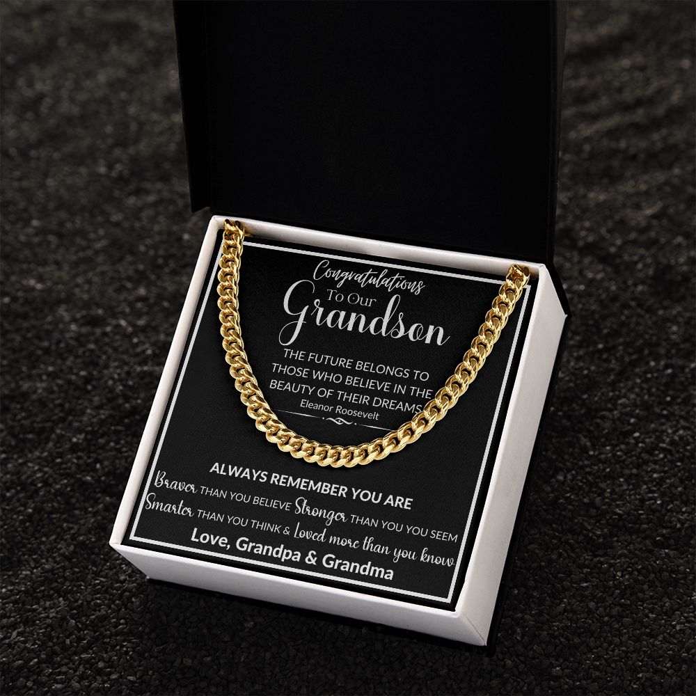 To Our Grandson | Cuban Link Chain