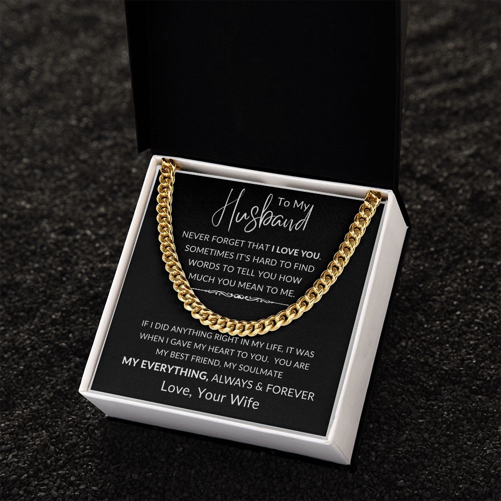 To My Husband | Cuban Link Chain
