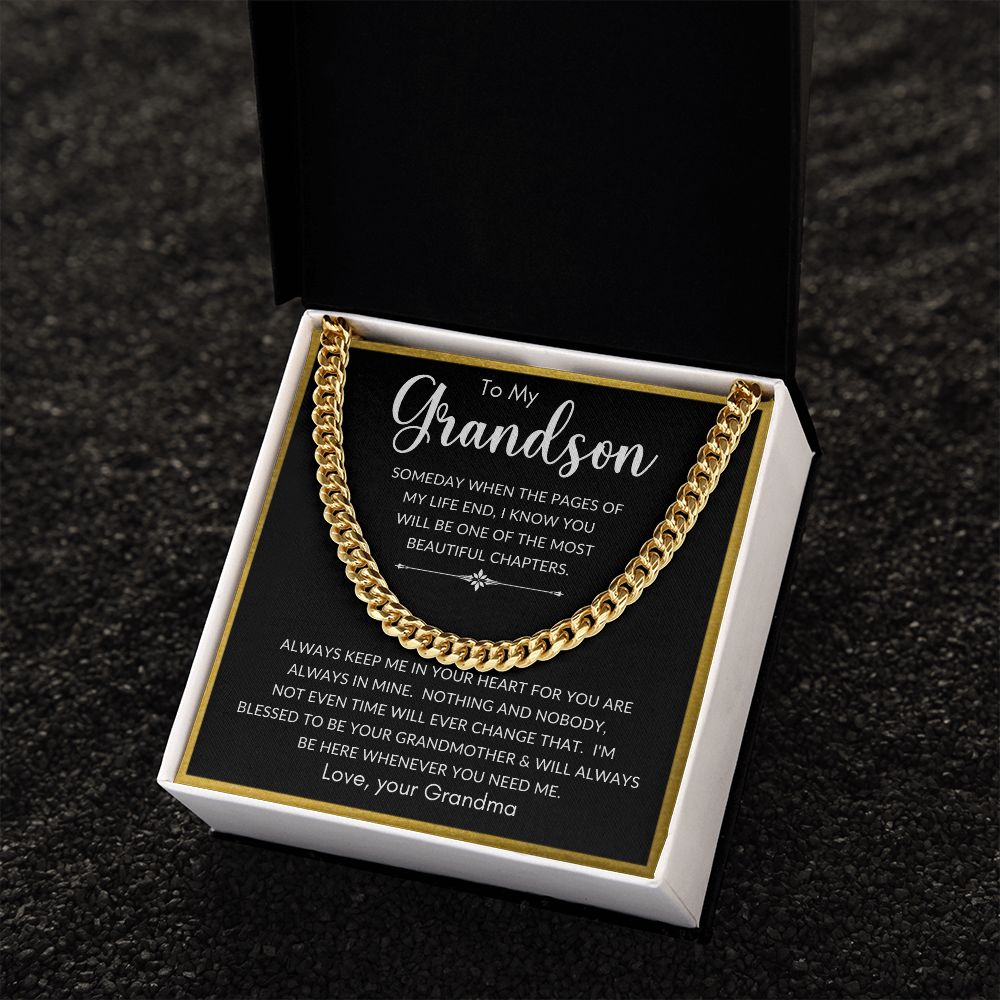 To My Grandson | Cuban Link Chain