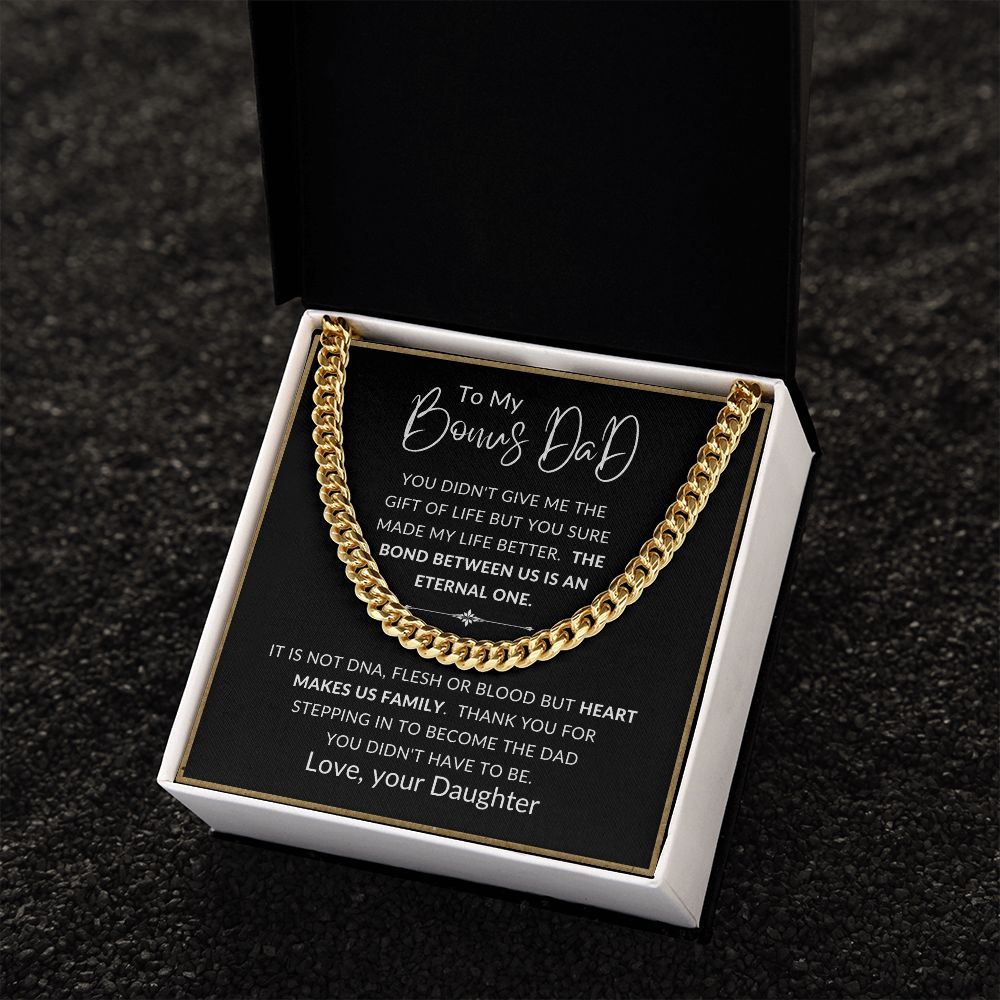 To My Bonus Dad | Cuban Link Chain