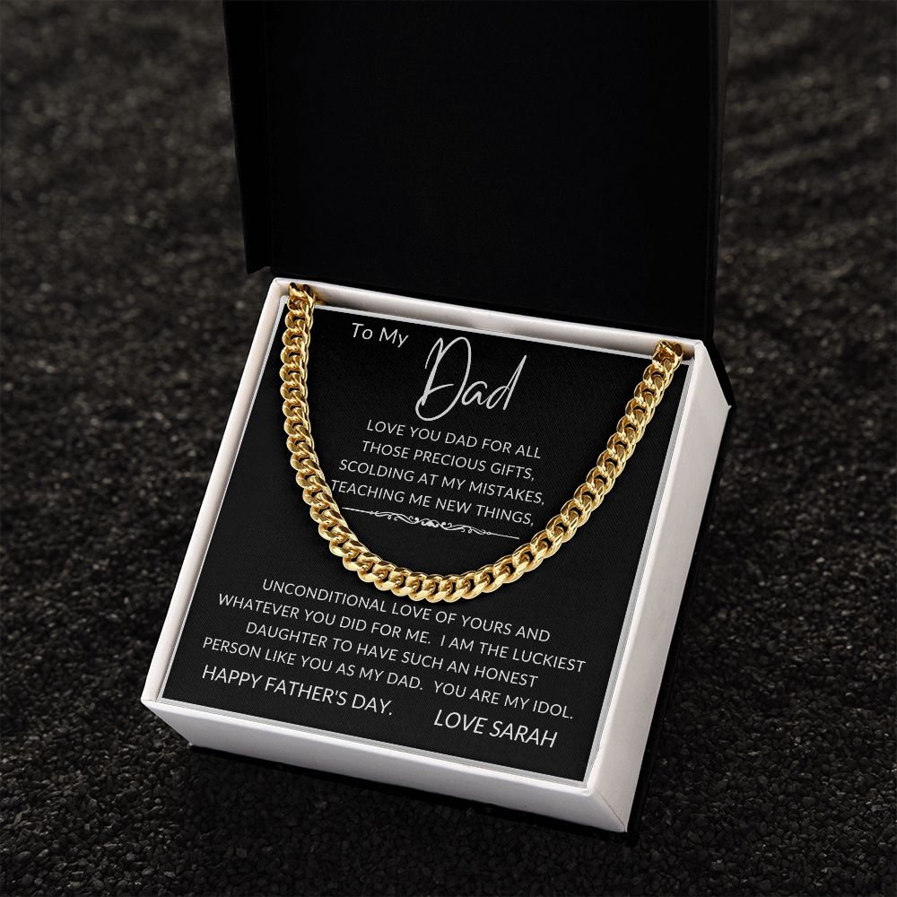 To My Dad  | Cuban Link Chain