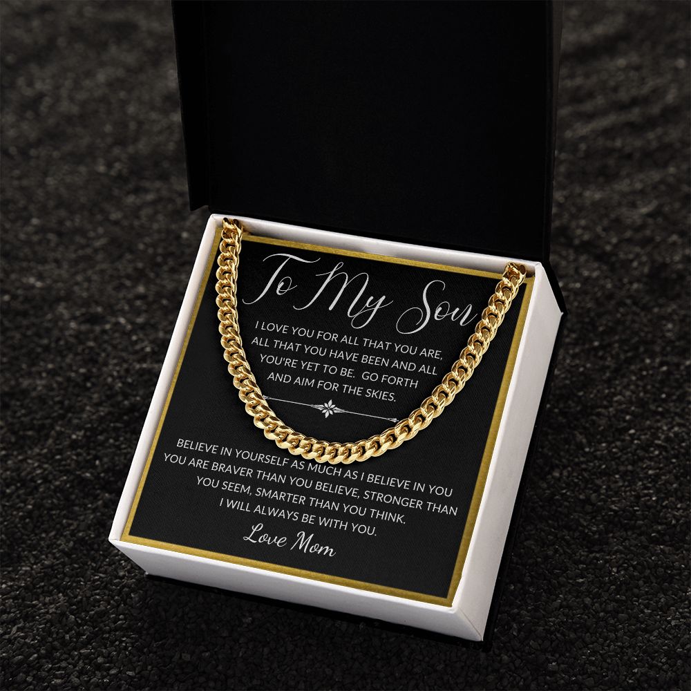 To My Son from Mom | Cuban Link Chain