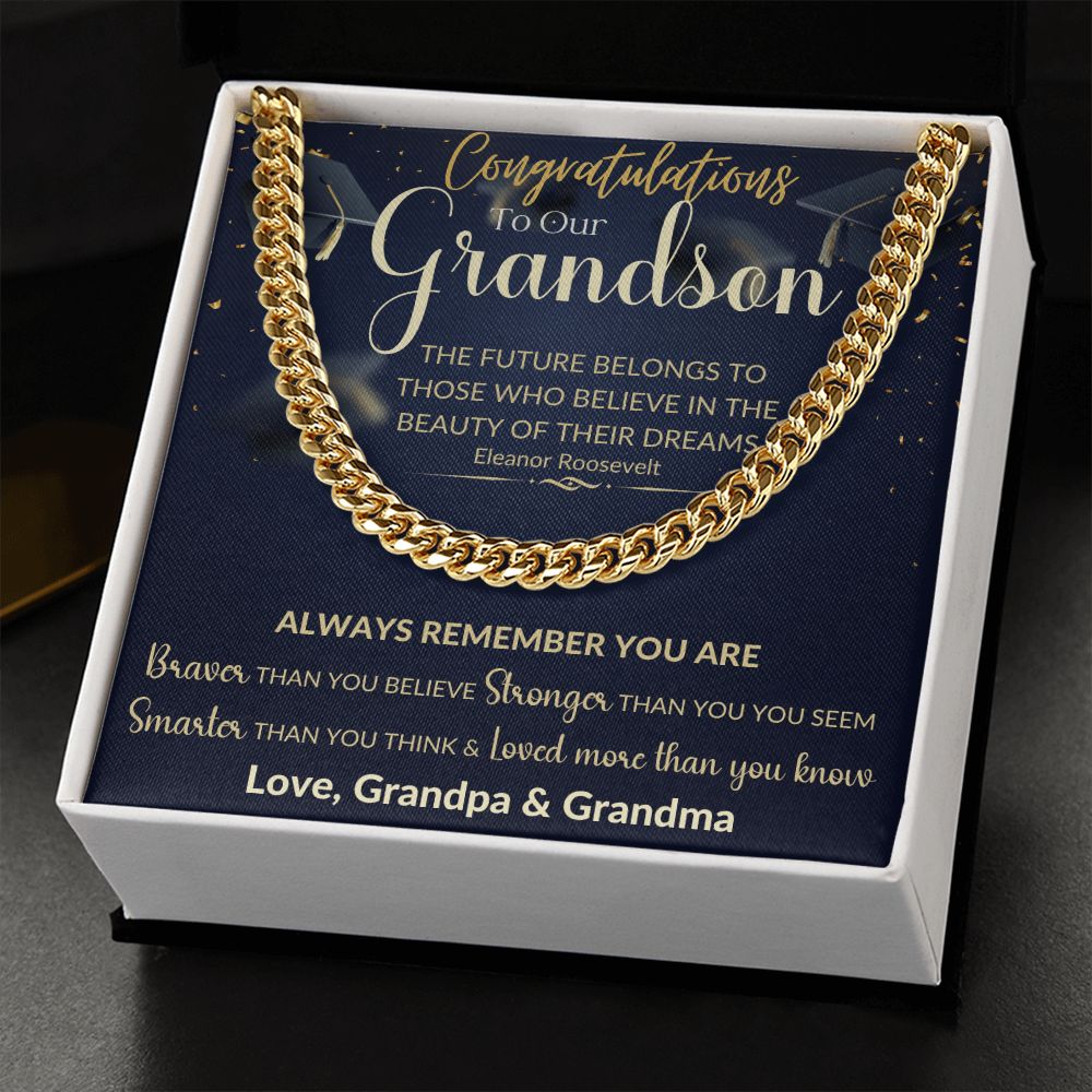To Our Grandson | Cuban Link Chain