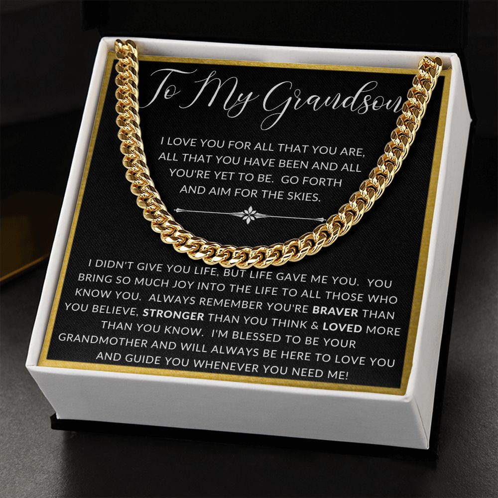 To My Grandson | Cuban Link Chain