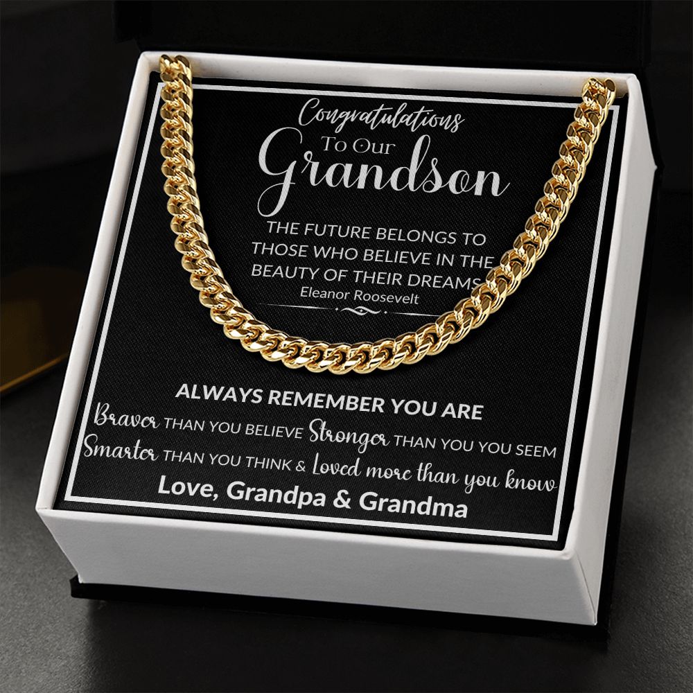 To Our Grandson | Cuban Link Chain