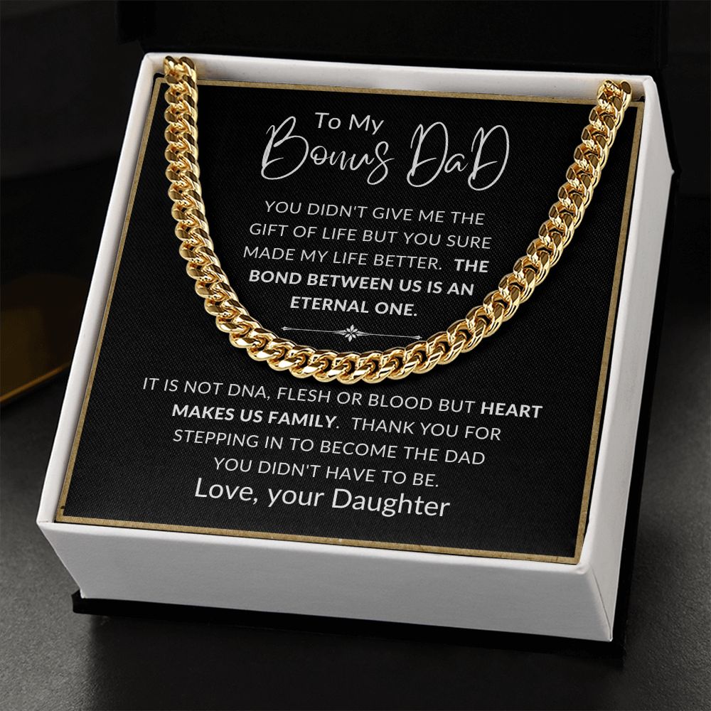 To my Bonus Dad | Cuban Link Chain